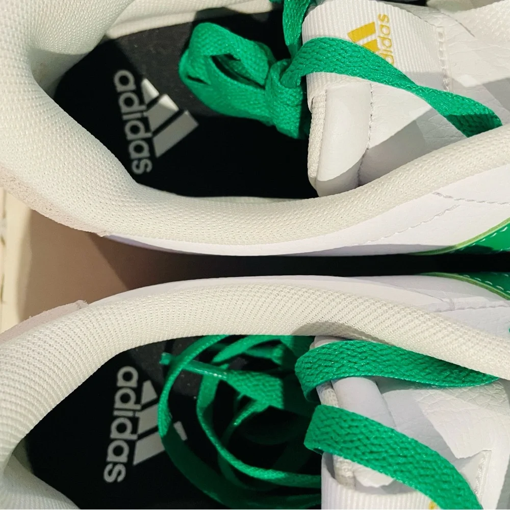 Adidas VL Court 3.0 White Sneakers with Green and Red Accents 10.5M - Picture 6 of 9